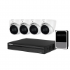 DAHUA 6MP 8 Channel NVR with 2TB HDD Security 4 x Camera KIT Turret IP DH-IPC-HDW3666TMP-AS