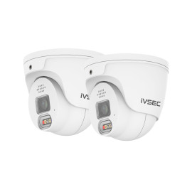 IVSEC 1250D 12MP 6K 87° 15fps PoE ONVIF Dome Security Camera - IVNC-1250D-2PK