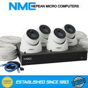 IVSEC 5MP CCTV System with 4 x 5MP IP Dome Cameras - IVK-28E