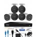 IVSEC 12MP 6K AI 2TB 8CH 6x1250B Bullet Cameras UHD NVR CCTV Security System (8x4) - IVK8L-12506B