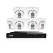 IVSEC 12MP 6K AI 2TB 8CH 6x1250D Dome Cameras UHD NVR CCTV Security System (8x4) - IVK8L-12506D
