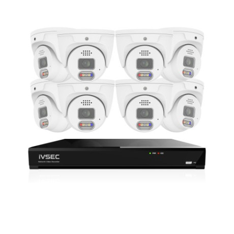 IVSEC PRO 8MP 4K PRO-AI 2TB 8CH 8x880D Cam 25fps Sony Starvis NVR CCTV Security System (8x8)