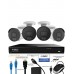 IVSEC 12MP 6K AI 2TB 8CH 4x1250B Bullet Cameras UHD NVR CCTV Security System (8x4) - IVK8L-12504B