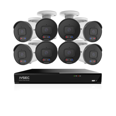 IVSEC PRO 8MP 4K PRO-AI 2TB 8CH 8x880B Cam 25fps Sony Starvis NVR CCTV Security System (8x8)