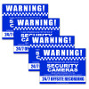 4 x Rear Adhesive CCTV Warning Stickers