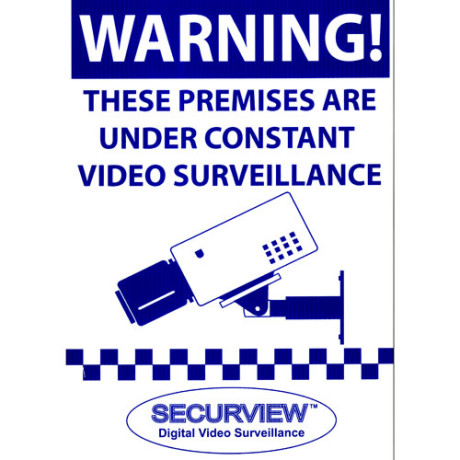 Securview CCTV Warning Sign Corflute A3 Size