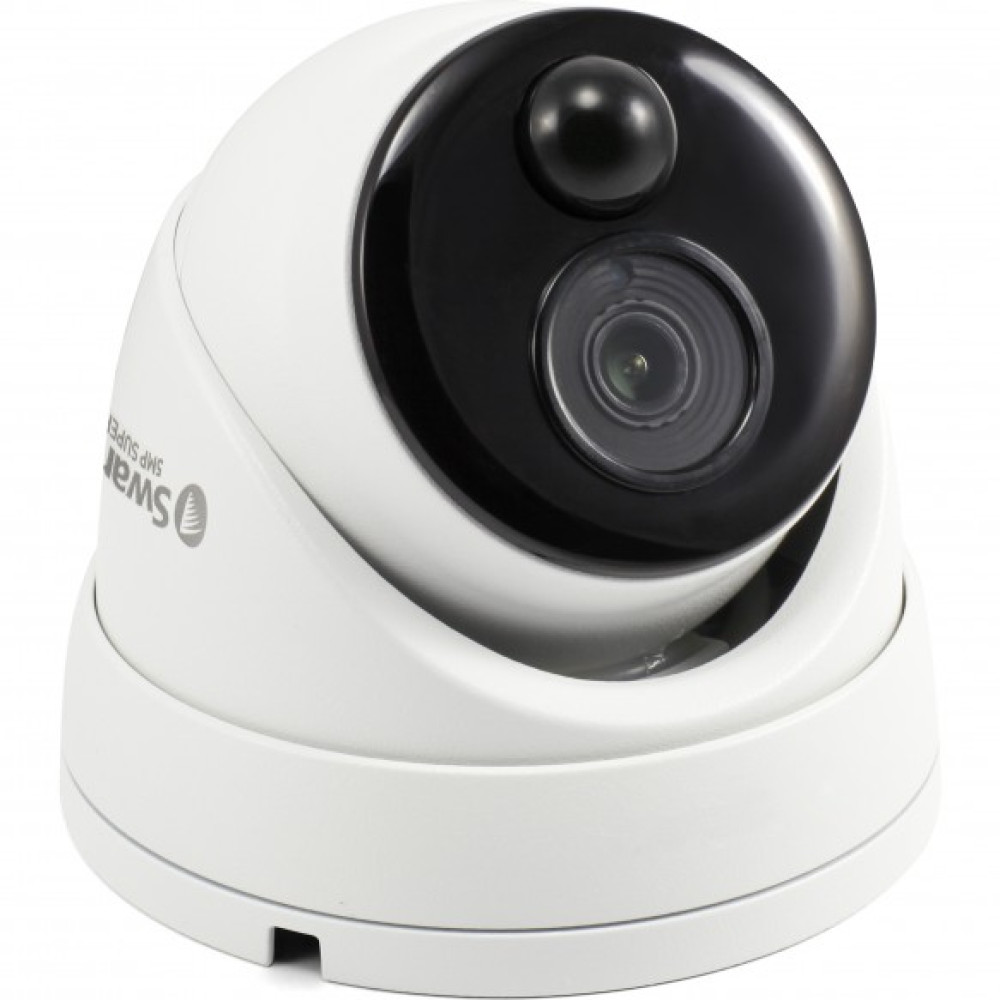 Swann Thermal Sensing PIR Security Camera: 5MP Super HD Dome with IR Night Vision - SWPRO-5MPMSD