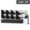 Secureview Compact 16 Channel 8.0MP HDCVI Surveillance Kit 8 x Fixed Cameras 4TB HDD - CVRKIT-C1684F-8