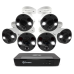 Swann 8 Channel Security System: 4K Ultra HD NVR-8580 with 2TB HDD & 6 x 4K Thermal Sensing Bullet Cameras NHD-887MSFB