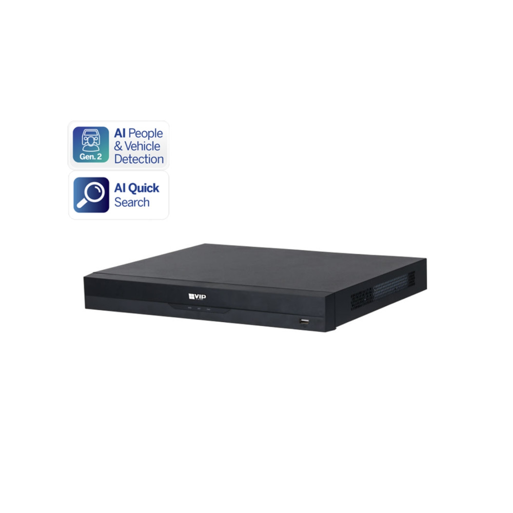 VIP Vision Professional AI 8 Channel NVR up to 16 Megapixel camera support