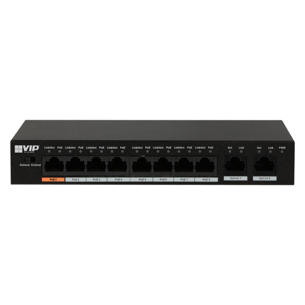 VIP Vision 8-port Unmanaged Hi-PoE Network Switch