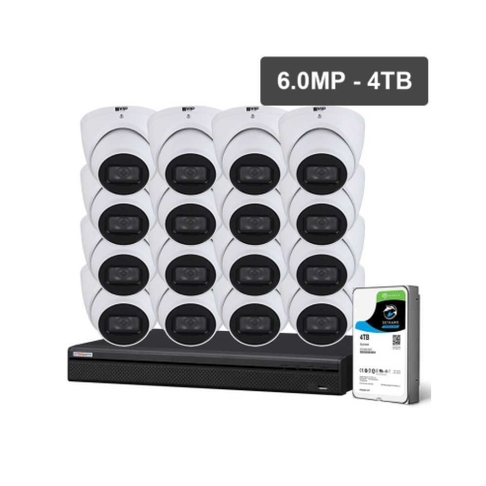 Watchguard Compact Series 16 Camera 6.0MP IP Surveillance Kit (Fixed, 4TB) NVRKIT-C1664F