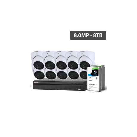 Watchguard Compact Series 10 Camera 8.0MP IP Surveillance Kit (Fixed, 8TB) NVRKIT-C1688F-10C