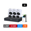 Watchguard G-Series 6 Camera 6MP AI IP 8Ch 2TB HDD NVR Surveillance Kit - NVRKIT-G862-6C